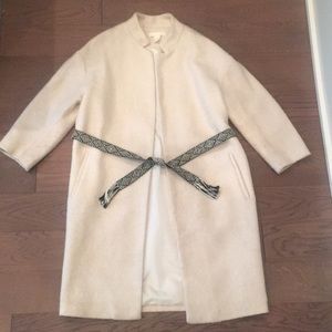 H&M cream cocoon coat